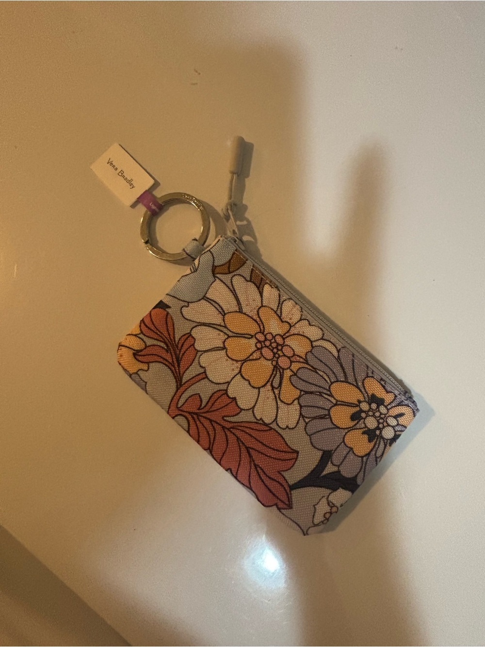 Vera Bradley Floral Zip Key Pouch